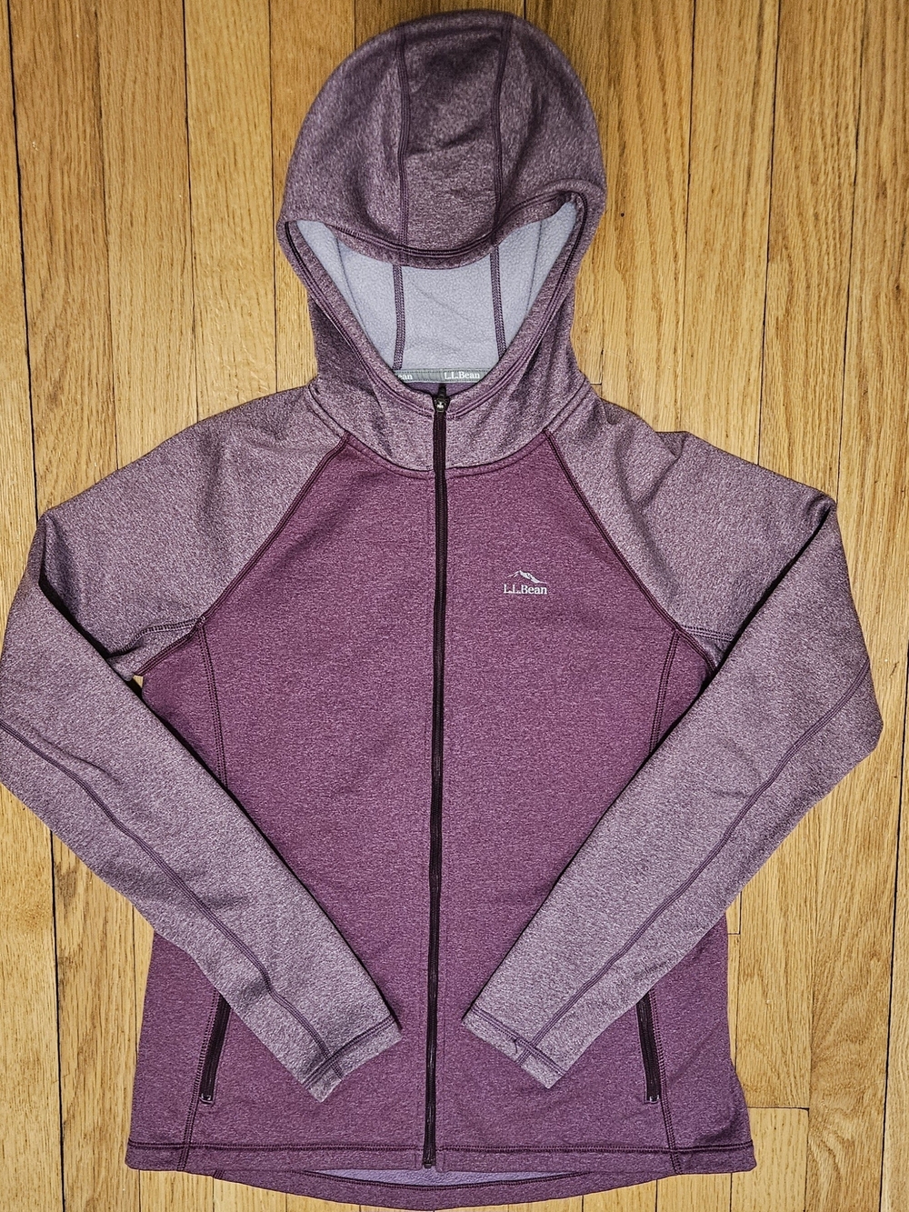 L.L.Bean Women's Purple Full-Zip Hoodie